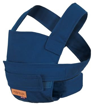 marsupi Mini Puppentrage - Babytrage für Puppenmamas und Puppenpapas ab 2 Jahren - Baby Spielzeug - Bio-Baumwolle, Ocean