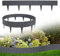 UISEBRT Borde de plástico para césped de 40 m, cercado para jardín, bordes de parterres, aspecto de ratán, palisadas, decoración para jardín, color antracita