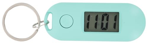 Hemobllo Digital Keychain Watch, Silent Mini Pocket Watch with Clip & Backlight, Electronic Exam Clock for Students, Nurses, Backpacks & Outdoor Travel - Battery Included (Gren)