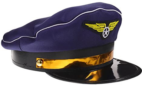 Operitacx Stewardess Hut Flugbegleiter Kopfbedeckung Für Erwachsene Cosplay Kostümzubehör Airline Begleiterkappen Für Halloween Partys Und Rollenspiele