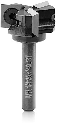 Genmitsu Planfräser 6,4mm Schaft für Holz Durchmesser 25 mm, CNC-Fräsmaschine, Plattenabflachungsfräser, Hartmetalleinsatz-Fräshobelfräser für Holzschnitzerei, SS03