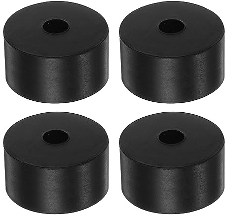 sourcing map 4Stk Gummi Unterlegscheiben Gummi Abstandshalter 50mm AD 10mm ID 30mm Dicke Neoprene Runde Schwingungsdämpfer Pads Isolator Buchsen Distanzhülsen für Autos Boot Zubehör Schwarz