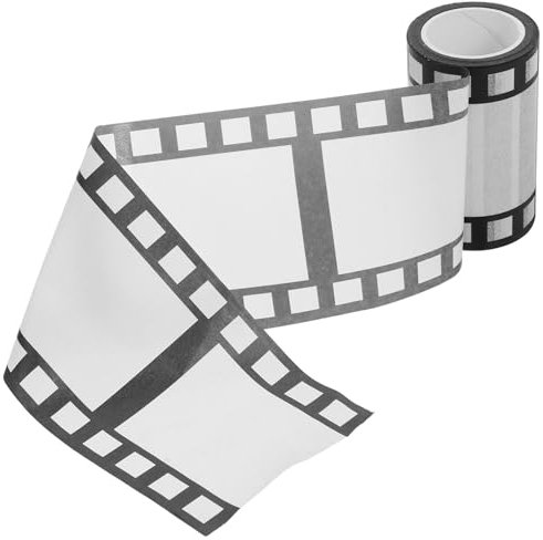 PRETYZOOM 1 Rolle Filmband Filmstreifen Washi-Tape Für Diy-Bastelarbeiten Und Partydekoration Filmstreifenband Filmthema Partydekorationen Bastelband Washi-Tape Bastelfolie Rand