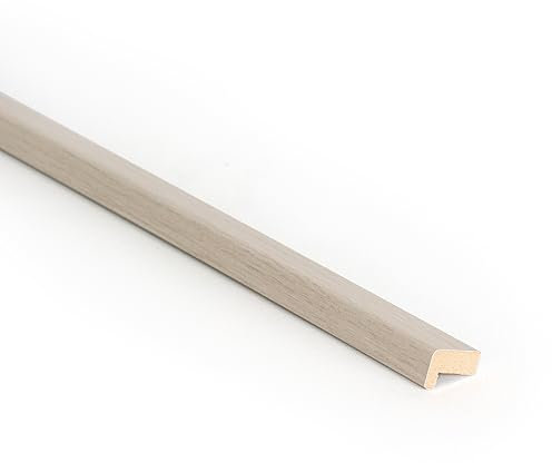 Haak Musterstück (ca. 10cm lang) Abdeckleiste Desiwa in Eiche Weiß Holzoptik