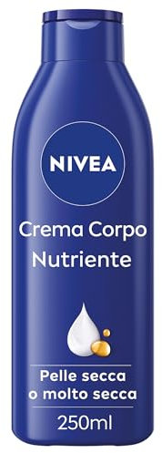NIVEA Pflegende Körpercreme 250 ml, Feuchtigkeitscreme 72h angereichert mit reiner Hyaluronsäure, Mandelöl und intensiv pflegendem Serum, feuchtigkeitsspendende Körpercreme trockene oder sehr trockene