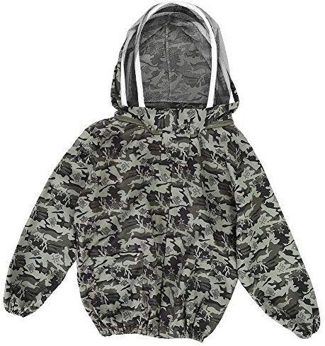 Foldable Beekeeping Protective Veil Jacket Double Zippered Bee Suit Beekeeper Supplies Protective Suit for Beginner Professional Beekeepers