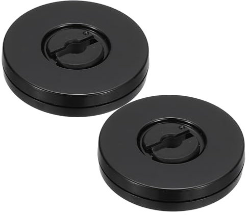 PATIKIL 2 Pesante Rotante Girevole Supporto con Acciaio Sfere Cuscinetti 2pz 360° Rotazione Giradischi Lazy Susan Base per Grande Schermo TV Computer Monitor Nero