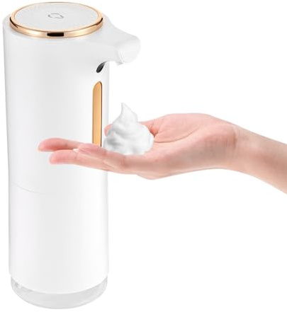 Seifenspender Automatisch Elektrischer Seifenspender mit Sensor Infrarot Seifendosierer Schaumseifenspender Touchless Seifenspender 250ml Weiß