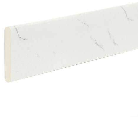 SMZhomeone Rodapié decorativo Línea de cintura 2 m x 8 cm x 5 mm espuma de algodón adhesivo línea de zócalo decorativo protección de pared(blanco)