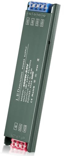 AXFEE LED Trafo 24V 400W, LED Treiber Netzteil, LED Transformator Schwarz | 230V auf 24V Konstantspannungs, Niedervolttrafo, für Led-Streifen Lampen Beleuchtungen, Ersetzt für Halogenlampen