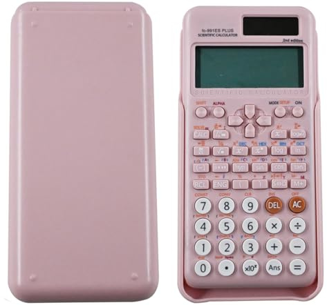 Calculatrice Scientifique Compatible avec FC-991ES Plus-2ème Édition avec 417 Fonctions pour Fournitures de Rentrée Scolaire,Étudiants,Enseignants,Affaires,Bureau,Maison,Rose