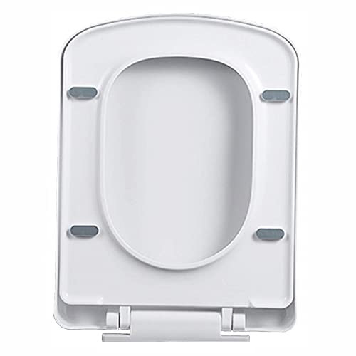 Sedile WC quadrato con chiusura ammortizzata con cerniera a sgancio rapido. Materiale PP bianco resistente, fissaggio superiore, design con bordi arrotondati per una facile installazione. Accessorio