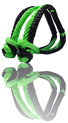 Cuerda de cabrestante sintética, 2 paquetes de 6 mm * 90 mm ATV CHILLLE, grilletes suaves, ATV, UTV, SUV, 4x4, grillete de vela, vela, grillete de remolque, coche para vehículos todoterreno, camioneta