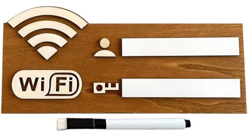 Lpitoy Panneau Wi-FI - Panneau De Mot De Passe Wi-FI pour Maison, Portier Wi-FI avec Marqueur, Panneau Wi-FI Désactivé pour Les Invités | Décoration Murale De Rappel sans, Réutilisable Effaçable