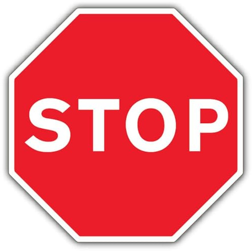 V Safety Stop-Schild, 600 x 600 mm, 3 mm Aluminiumverbundstoff