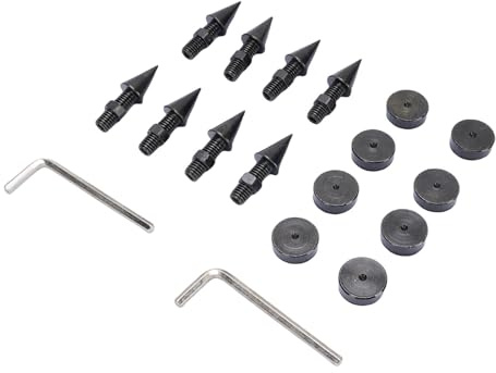 Fabater Isolation Peaks of Vibrations of Loudspeakers Adjustable Peaks for Decks with a Height Balancing Nut - Improve the Clarity the Sound, 8 Pcs Fixed for Lovers