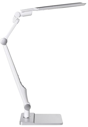 Beliani Schreibtischlampe LED silber verstellbar dimmbar modern für Homeoffice Pegasi