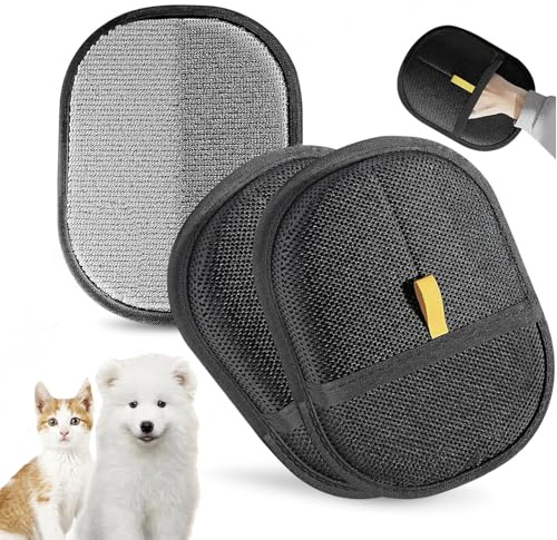 ENBOVE 2 Pièces Gants Anti-Poils pour Animaux,Gant Poil Chat, Double Face Brosse Poils Animaux, Réutilisable Brosse Anti Poils Animaux pour Le Lavage, Le Démêlage et Le Toilettage