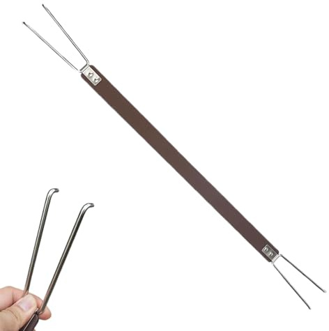 Poignées de cheminée - accessoires de foyer sans fumée, poignée ergonomique portable avec crochets antirouille pour barbecue intérieur extérieur camping randonnée
