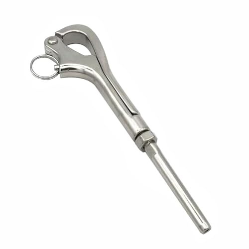 SENRISE Grillete de ganchos de grado marino, acero inoxidable 316 de liberación rápida, barandillas, terminales, gancho de liberación rápida, accesorios para aparejos de yates y equipos de vela, tipo