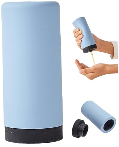Bouteille à Presser pour Savon à Vaisselle 240 ML, Distributeur de Liquide Vaisselle en Silicone, Bouteille de Savon pour Les Mains étanche pour Huile Essentielle, Lotion, shampoing, revitalisant, ..