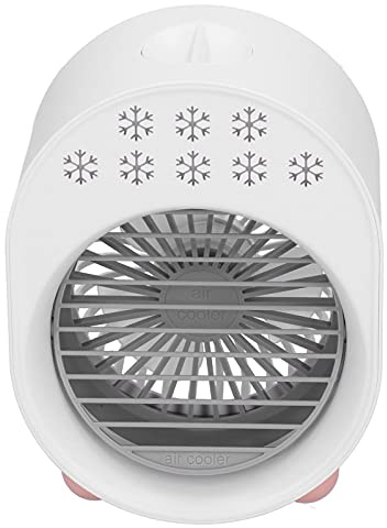 Generic Enfriador de Aire USB, Ventilador de Escritorio Portátil con Humidificador de 200 Ml y 2 Configuraciones de Velocidad para Estudiantes de Oficina en Casa (WHITE)
