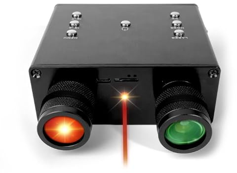 Dispositivo de visión Nocturna, Visiones nocturnas infrarrojas Digitales 4K IPS Visualización en Oscuridad Total de 600 M Día Noche Zoom Digital 8X(Nero)