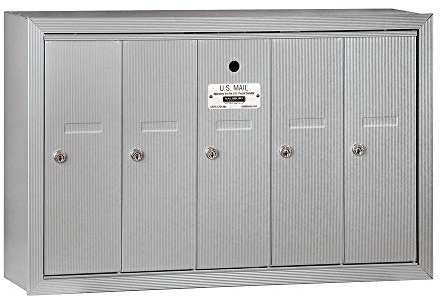 Vertical Mailbox, 5 Doors, Alum