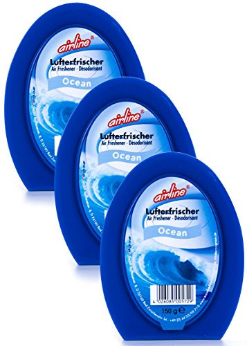 Airline Lufterfrischer Duftgel Ocean, 3 x 150 g