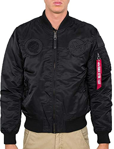 Alpha Industries MA-1 VF NASA Bomber Jacket per Uomo All Black