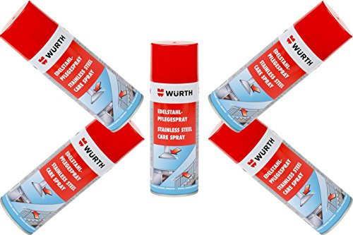 Würth Edelstahlpflegespray 5x 400ml Pflege Reiniger Edelstahl