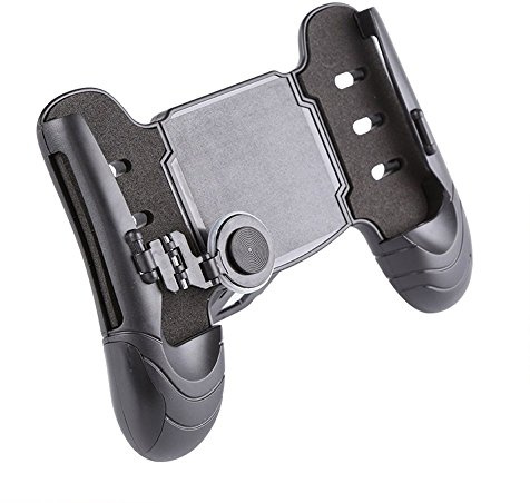 Rick Handle Holder Controller, Touch Screen Game Rocker, Handle Grip Case with Joystick for Android and iOS Smartphone - Support 4.5''-6.5'' Smartphone Black