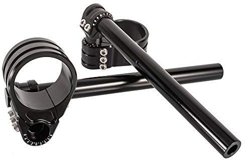 CNC Aluminium Motorrad Stummellenker Umrüstsatz Verstellbare Raiser 55mm Clip 7/8 Zoll Stangen für R Nine T R9T 2014-2020 (Schwarz)