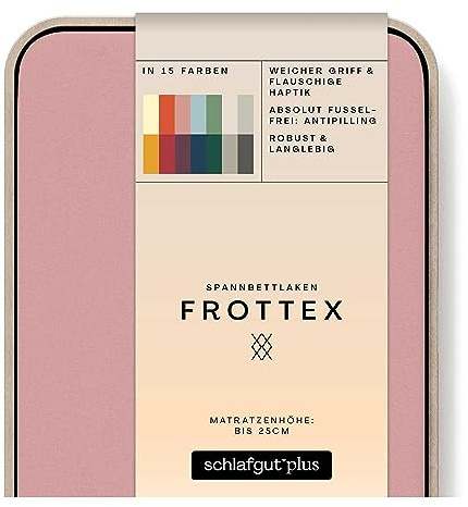 schlafgut Frottex Spannbettlaken 140x200 cm Frottee Baumwolle, Purple Mid | Bettlaken, Spannbetttuch 160x200 cm, Lila, Frottee Stretch, saugfähig, bis 25 cm Steg, OEKO-TEX, Rundumgummi