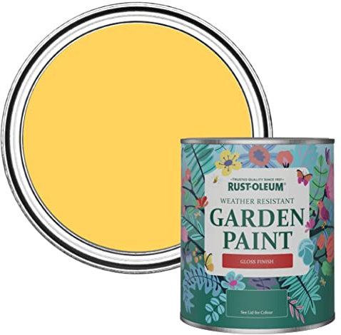 Rust-Oleum Yellow Mould-Resistant Garden Paint In Gloss Finish - Lemon Jelly 750ml