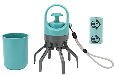 Qcwwy Dog Pooper Scooper, Dog Claw Poop Scooper Zero Portable Pet Poop Scooper mit Taschenspender Dog Poop Pick Up Scooper für Im Freien Spazierende Hunde