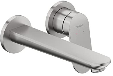 Duravit Wave Waschtischarmatur, Unterputz, Wasserhahn Bad, Armatur Waschbecken, Edelstahl Gebürstet