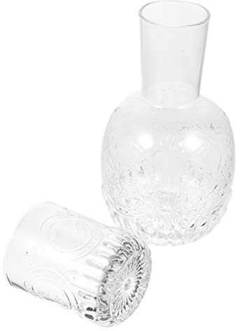 UPKOCH Cooling Kettle and Cup Glass Jug for Cold Drinks Bedside Desktop Water Pot for Bedroom Accessories