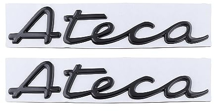 Ateca Emblem Auto Abzeichen Aufkleber LKW Seite hinten für Auto Dekoration Zubehör (schwarz)