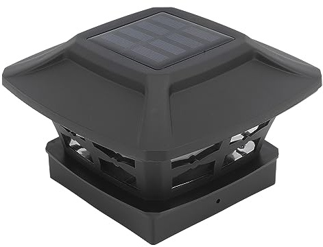 FTVOGUE Solar-Pfostenleuchte, 2 Farbmodi, Wasserdicht, Dekorative LED-Zaunpfostenlampe für den Außenbereich