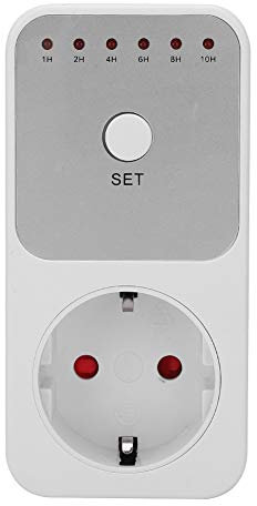Prise Minuteur, Programmateur Prise Electrique Contrôleur de Commutateur de Compte à Rebours Enfichable 230 V Interrupteur de Prise d'alimentation Minuterie 1-10H