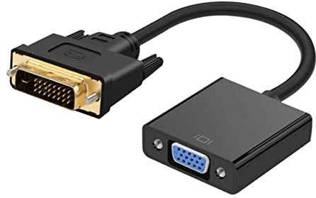 UPKOCH Dvi Male to Vga Female Video Converter Adapter Cable Dvi-d to Vga Adapter for Tv and Computer Black High Definition Video Signal Transmission for Laptop and Monitor Use