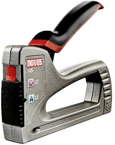 Novus J-25 Handtacker – Tacker für Feindraht- und Flachdrahtklammern von 4 bis 10 mm und Hammertacker Klammer G und H, Tackerpistole, Profitacker 030-0468