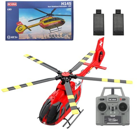 NULA C190 RC Hubschrauber Spielzeug für Erwachsene, 2,4 G 1/30 Maßstab 6CH 6-Achsen-Gyro Ferngesteuertes Militär Helikopter Flugzeug mit Höhenhaltung/optische Flusspositionierung– RTF