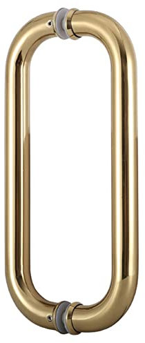 GLJTUO Maniglia per Porta Doccia Rotonda A Forma di O, Set di Ferramenta Bifacciale, Maniglie per Porta per Interni, Maniglia per Porta Push-Pull in Acciaio Inossidabile 304, di,