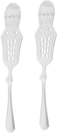 ASAKKURA 2pcs Practical Absinthe Dripper Spoon Stainless Steel Ice Spoon Mesh Filter for Wormwood Drink Preparation