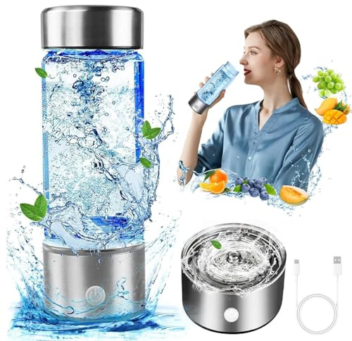 Hydrogen Water Bottle, Hydrogen Water Bottle With PEM SPE Technology To Improve Water Quality In 3 Minutes, Portable Water Purifier Clean and Healthy Water Dispenser (420ML)