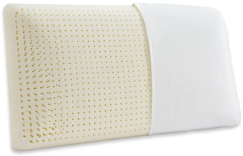 Oreiller de luxe doux en latex naturel pour dormeurs sur le côté, le dos et le ventre, housse amovible en coton respirant 40 x 70 cm