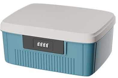 IGTOPS, scatola di conservazione per medicinali a 2 strati con serratura a combinazione, 25 × 20 × 10 cm, scatola per pronto soccorso a doppio strato, scatola per medicinali, scatola per medicina