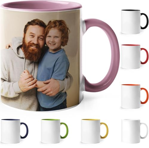 latostadora Taza Personalizada Con Foto o Texto - Tazas Personalizadas Dia del Padre Madre - Tazas de Colores para Personalizar - Regalos Personalizados Taza Personalizable - Personalised Mug